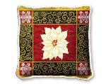 White Poinsettia Tapestry Throw Pillow